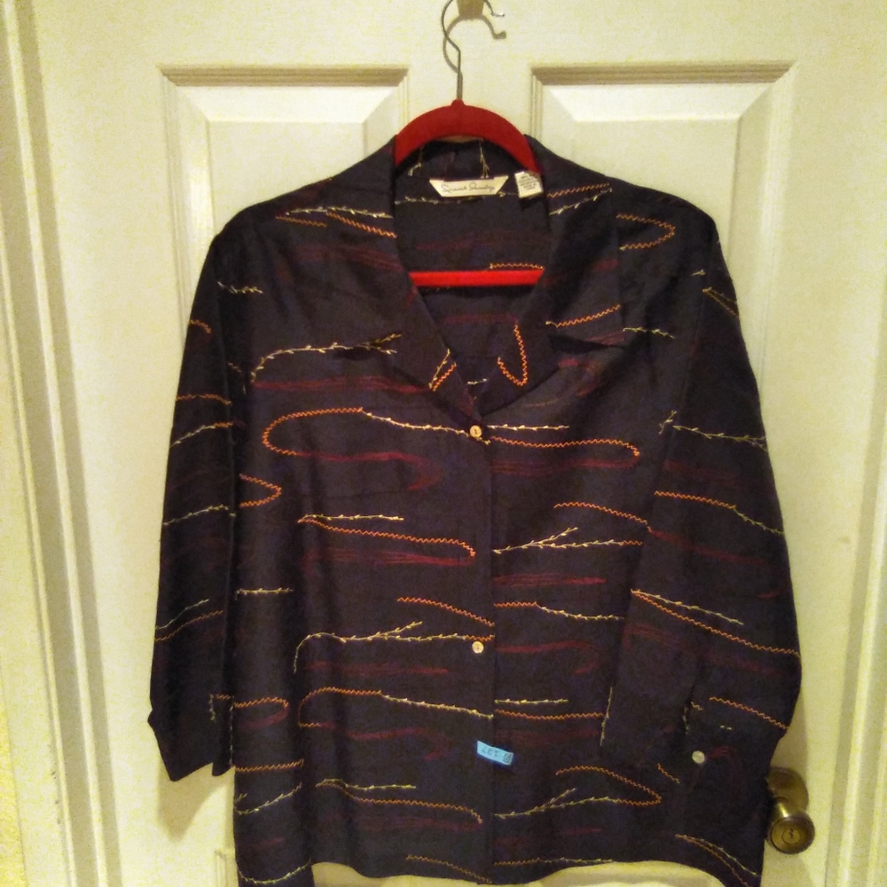 French Laundry Black Women's Button-down, Size XL